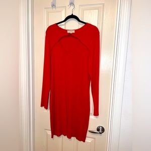 RED SWEATER DRESS
